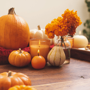 Autumn flower display
