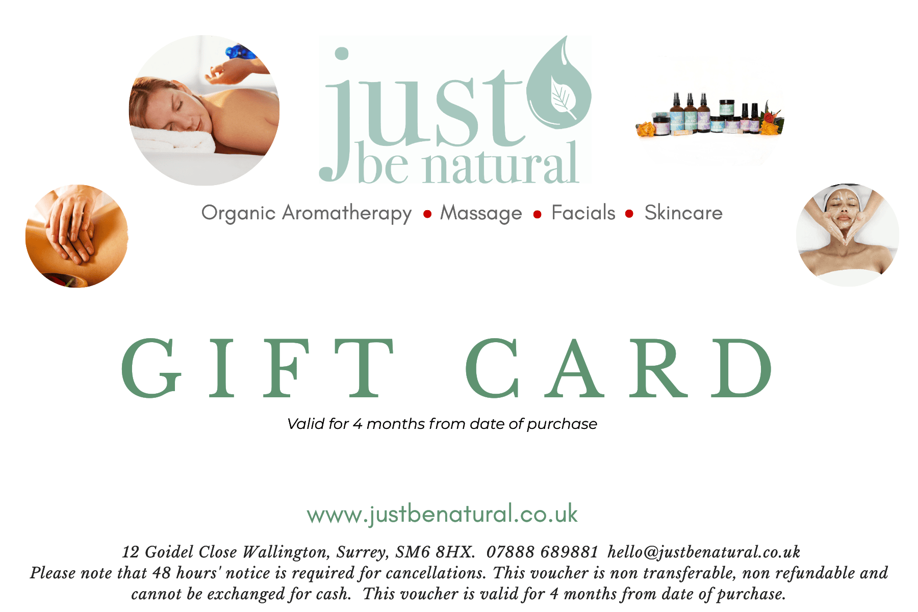 Natural Skincare Gift Card